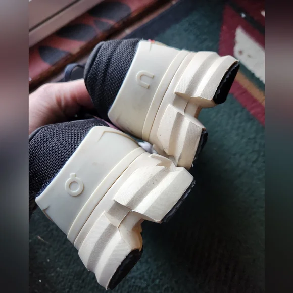 On Running Women's Athletic Shoes in Pink and Black - Picture 6 of 9